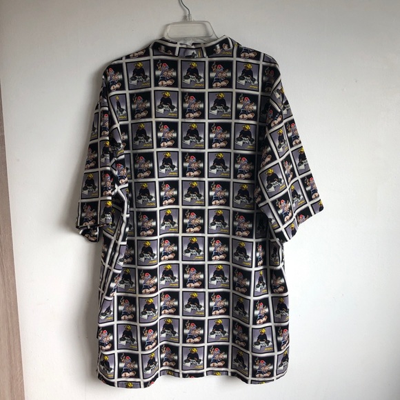 Big Boy Sunny Boy DJ Rapper Hip Hop Button Shirt L - Picture 2 of 4